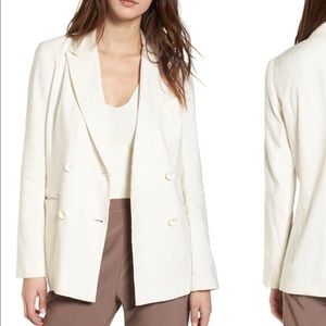 Leith double breasted Linen Blend Blazer